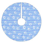 モノグラム水彩いかりパターン1 ブラッシュドポリエステルツリースカート (正面)