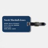 モノグラム水彩フローラブルーデニム/レッドローズ ラゲッジタグ (裏面横)