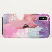 モノグラム水彩ブラシストローク Case-Mate iPhoneケース (裏面(横))