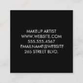 モノグラム水彩ブラシ仕上げ化粧パレット スクエア名刺 (裏面)