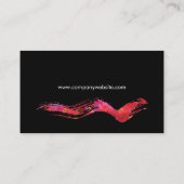 モノグラム水彩ブラシ変動白黒 名刺 (裏面)