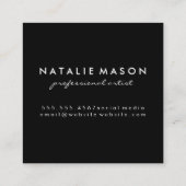 モノグラム水彩ブラシ |アーモダント スクエア名刺 (裏面)