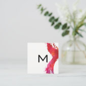 モノグラム水彩ブラシ |アーモダント スクエア名刺 (スタンド正面)