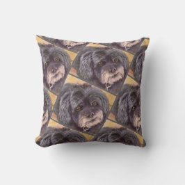 モノグラム水彩ポートレートコック – ポンミックス クッション