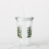 モノグラム水彩林と山素朴 アクリルタンブラー (左)