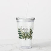 モノグラム水彩林と山素朴 アクリルタンブラー (裏面)