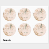 モノグラム水彩植物性ユーカリエレガントス ラウンドシール (シート)