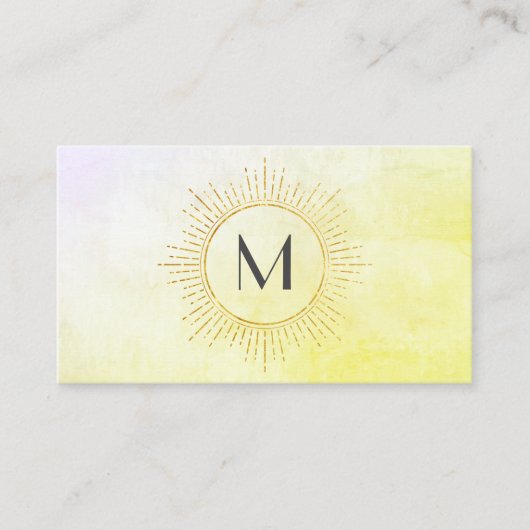 モノグラム水彩照明要素 名刺 (正面)