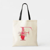 モノグラム水彩花バラ金ゴールドF トートバッグ (裏面)