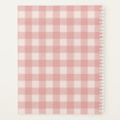 モノグラム水牛プレイド |ピンクのチェック&フラワー プランナー手帳 (裏面)