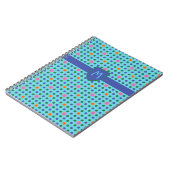 モノグラム水玉模様カスタムノートまたはジョッター ノートブック (左側)