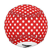 モノグラム水玉模様背景 野球ボール (裏面)