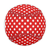 モノグラム水玉模様背景 野球ボール (正面)