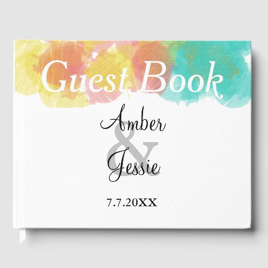モノグラム水結婚色 ゲストブック (正面)