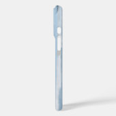 モノグラム水色パステルストライプズ青ネイビーグレイ Case-Mate iPhoneケース (裏面 / 左)