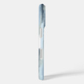 モノグラム水色パステルストライプズ青ネイビーグレイ Case-Mate iPhoneケース (裏面 / 右)