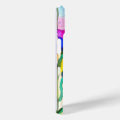 モノグラム水色明るいフローラポピー野花 Case-Mate iPhoneケース (裏面 / 右)