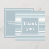 モノグラム氷青ストライプ色 サンキューカード (正面/裏面)