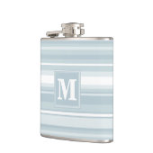モノグラム氷青ストライプ色 フラスク (左)