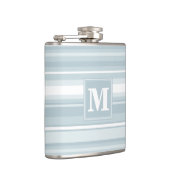 モノグラム氷青ストライプ色 フラスク (右)