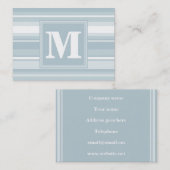 モノグラム氷青ストライプ色 名刺 (正面/裏面)