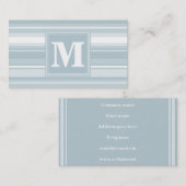 モノグラム氷青ストライプ色 名刺 (正面/裏面)