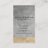 モノグラム洗練されたセピア灰色のカラーブロック 名刺 (裏面)