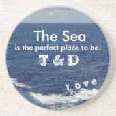 モノグラム海波砂飲み物用コースター コースター (正面)