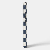 モノグラム海軍ブルークリームパタ市松模様にーン Case-Mate iPhoneケース (裏面 / 左)