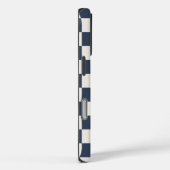 モノグラム海軍ブルークリームパタ市松模様にーン Case-Mate iPhoneケース (裏面 / 右)