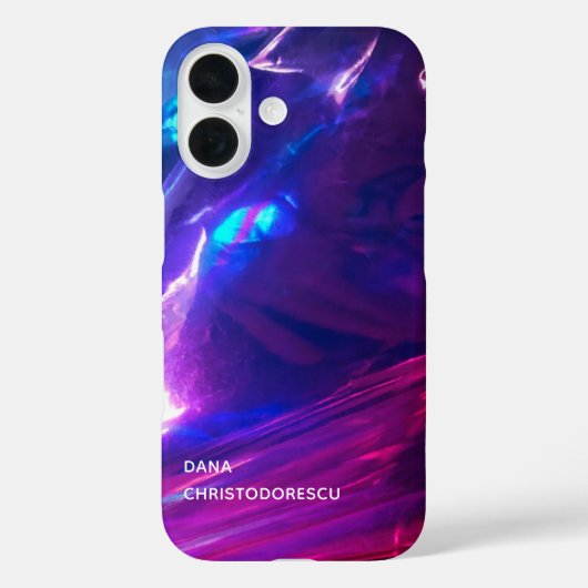 モノグラム海軍ブルーパープルレッド明るい抽象芸術 Case-Mate iPhoneケース (裏面)