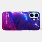 モノグラム海軍ブルーパープルレッド明るい抽象芸術 Case-Mate iPhoneケース (裏面 (横))