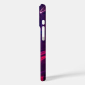 モノグラム海軍ブルーパープルレッド明るい抽象芸術 Case-Mate iPhoneケース (裏面 / 左)