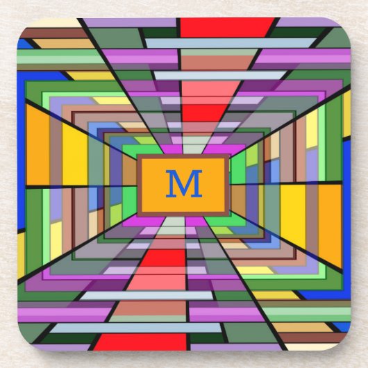 モノグラム消失点渦 コースター (正面)