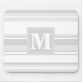 モノグラム淡い灰色のストライプ マウスパッド