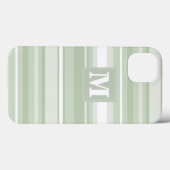 モノグラム淡い緑のストライプのケースメイトiPhoneケース Case-Mate iPhoneケース (裏面 (横))