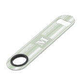 モノグラム淡い色のグのグストライプリーン スピード栓抜き (正面アングル)