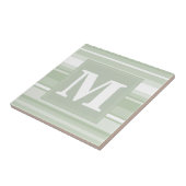 モノグラム淡い色のグのグストライプリーン タイル (側面)