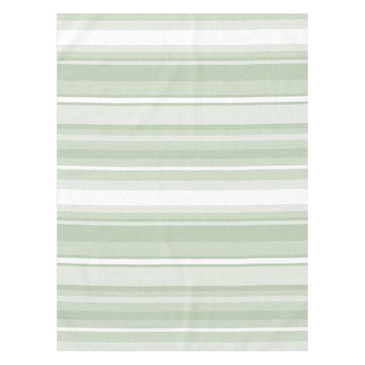 モノグラム淡い色のグのグストライプリーン テーブルクロス (正面)