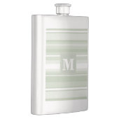 モノグラム淡い色のグのグストライプリーン フラスク (右)