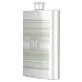 モノグラム淡い色のグのグストライプリーン フラスク (左)