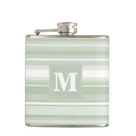 モノグラム淡い色のグのグストライプリーン フラスク