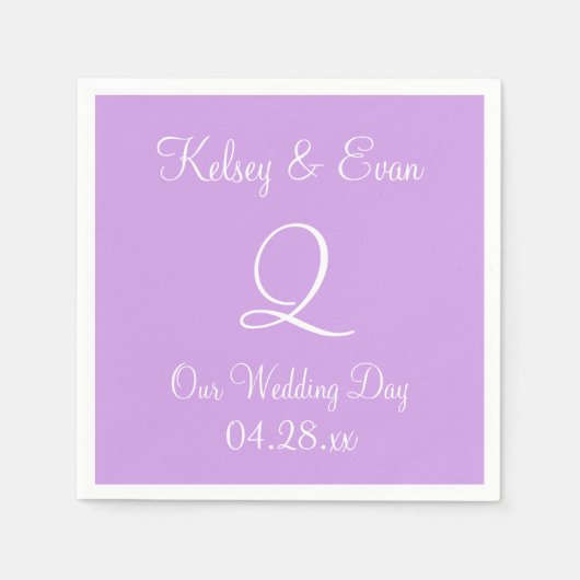 モノグラム淡い色のラベフォーマルンダーフルカラーナプキン スタンダードカクテルナプキン (正面)