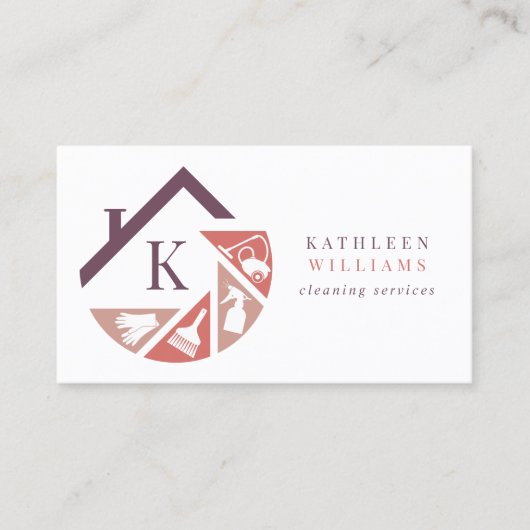 モノグラム清掃サービス 名刺 (正面)