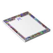 モノグラム滲出性カラージグザグザ抽象芸術 ノートパッド (アングル)