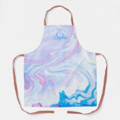 モノグラム滴下グリッター金属名 エプロン (正面)