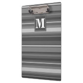 モノグラム灰色ストライプ クリップボード (左)