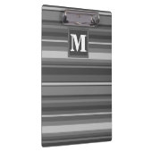 モノグラム灰色ストライプ クリップボード (右)