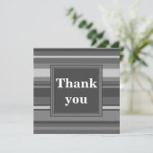 モノグラム灰色ストライプ サンキューカード (スタンド正面)