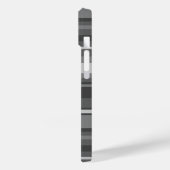 モノグラム灰色ストライプ Case-Mate iPhoneケース (裏面 / 左)